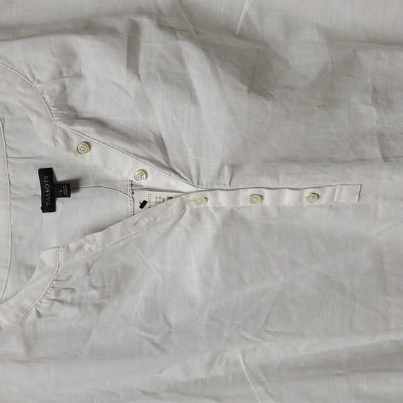 Talbots Classic White Button-Down Blouse - Picture 3 of 5